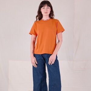 Big Bud Press Unisex Burley Tee Construction Orange 100% Cotton Jersey Size L